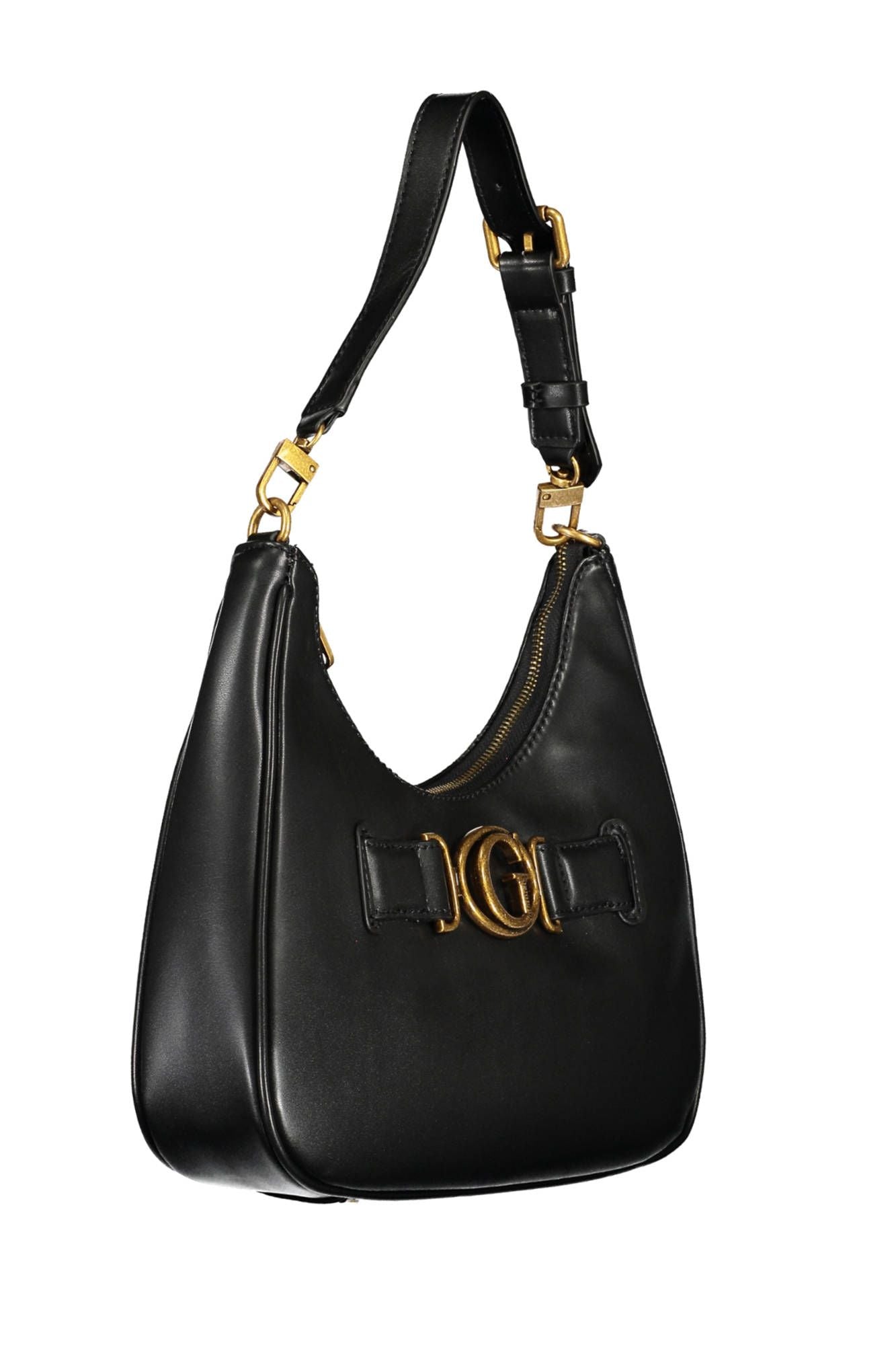 Black Polyurethane Handbag