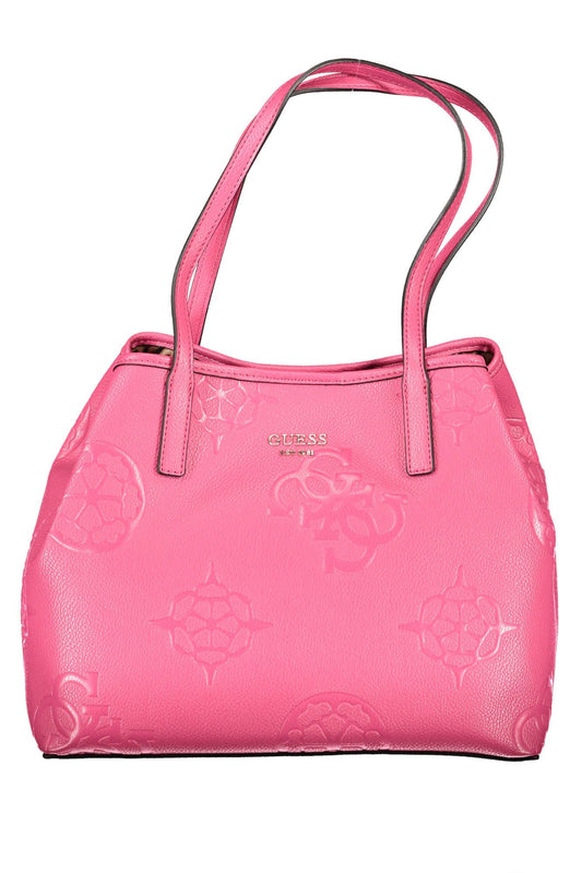 Pink Polyurethane Handbag