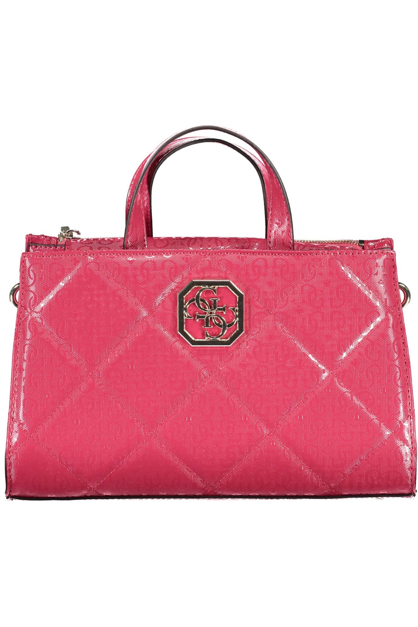 Pink Polyurethane Handbag