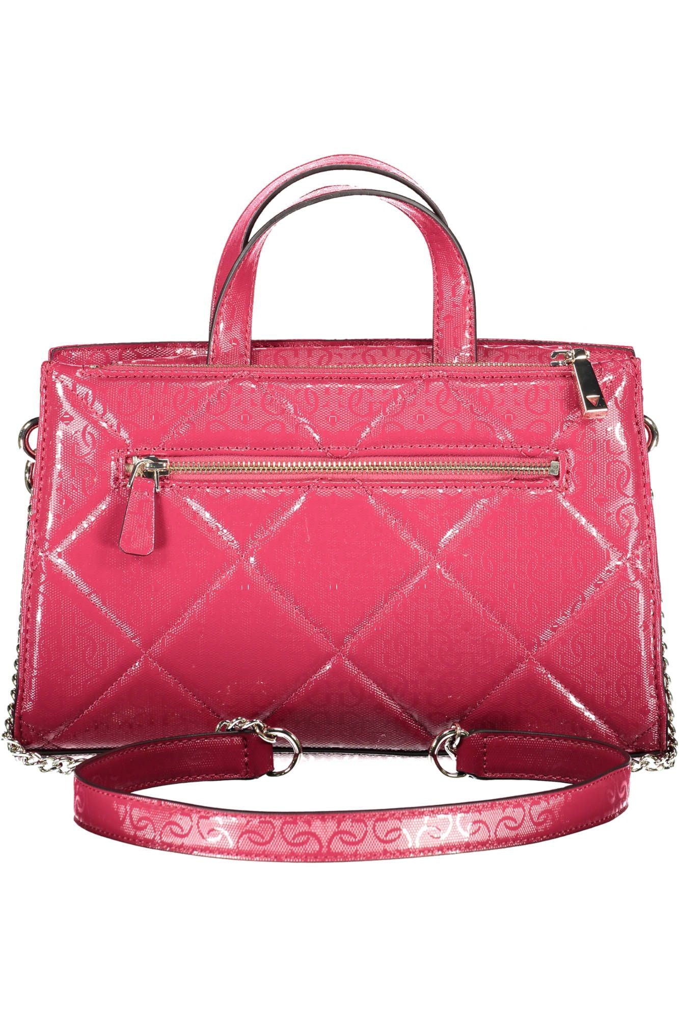 Pink Polyurethane Handbag