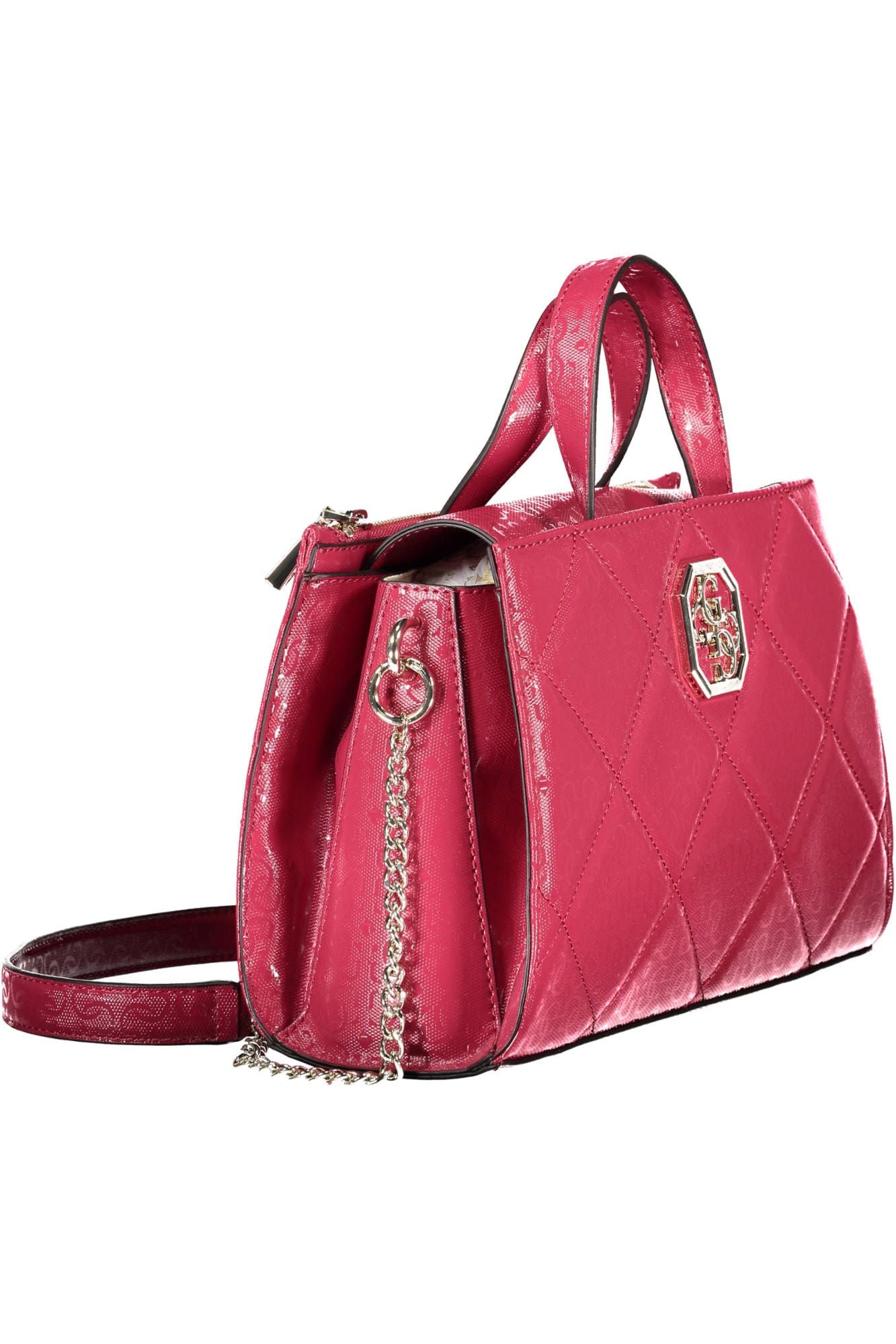 Pink Polyurethane Handbag