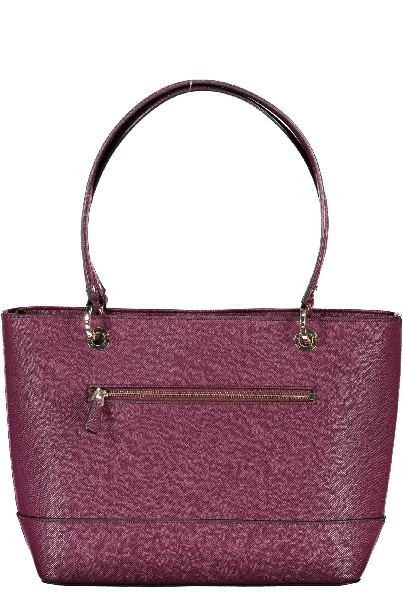 Purple Polyurethane Handbag