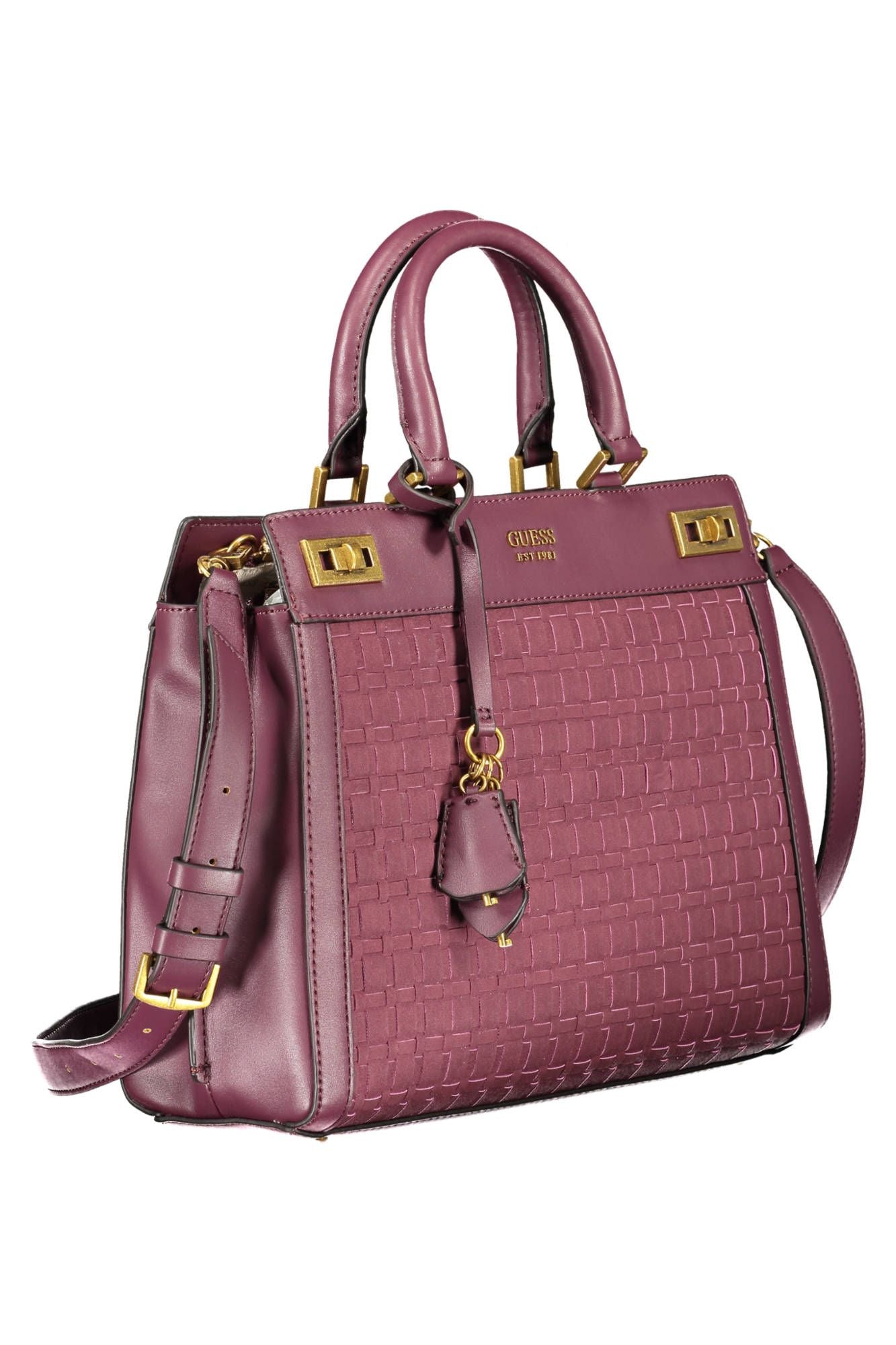 Purple Polyurethane Handbag