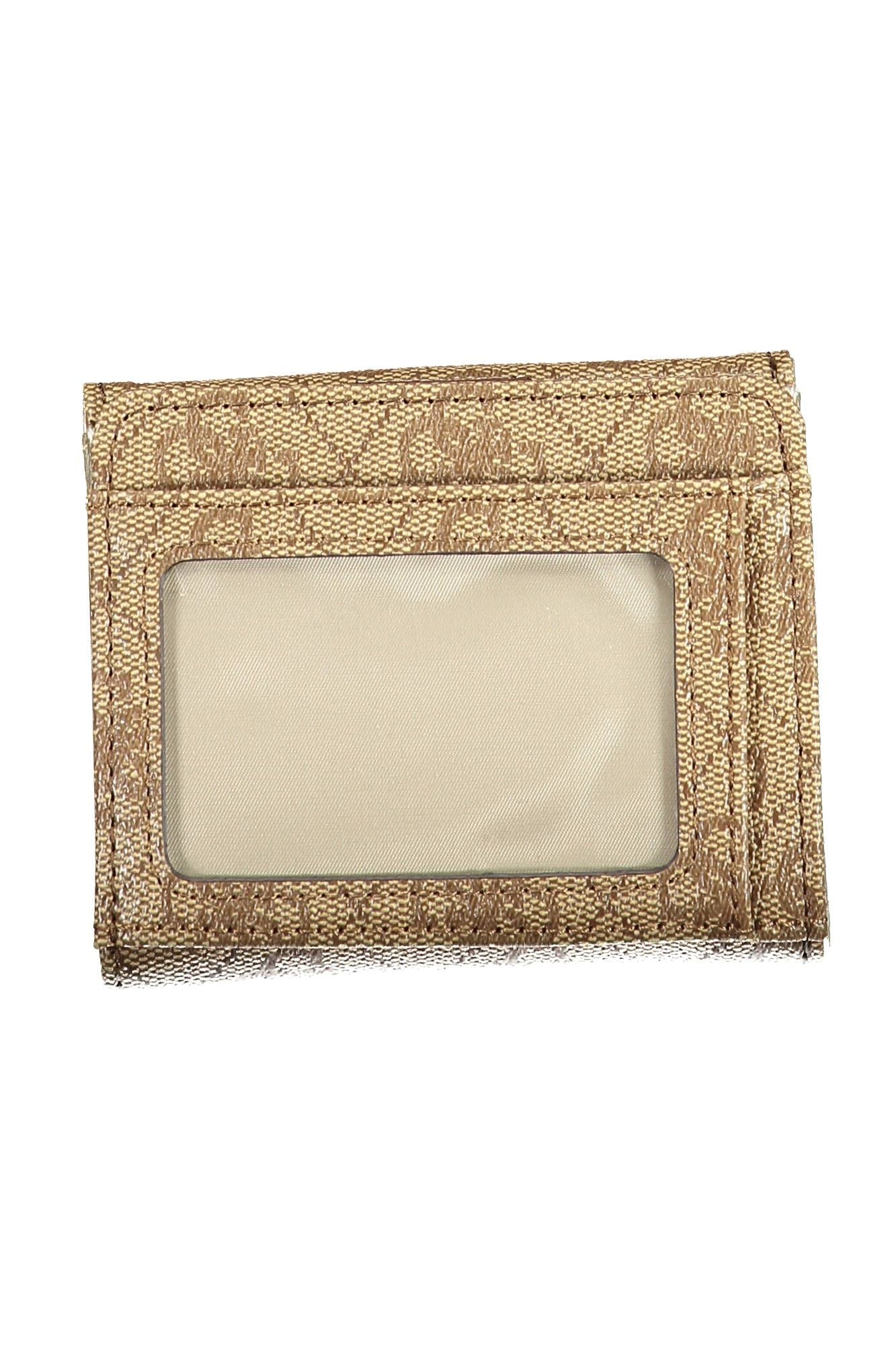 Beige Polyurethane Wallet