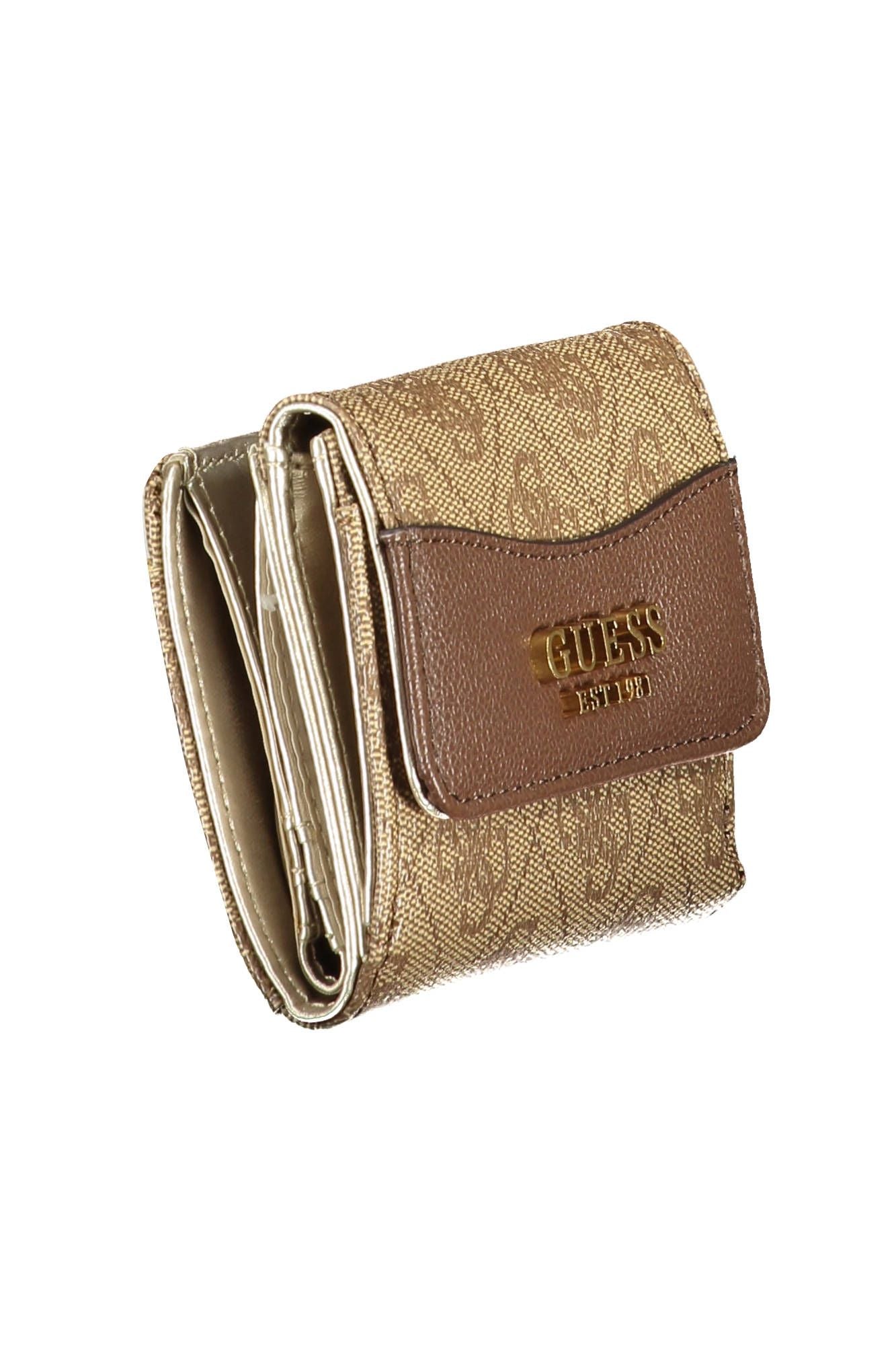 Beige Polyurethane Wallet