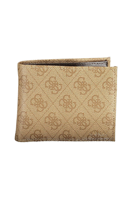 Beige Polyurethane Wallet