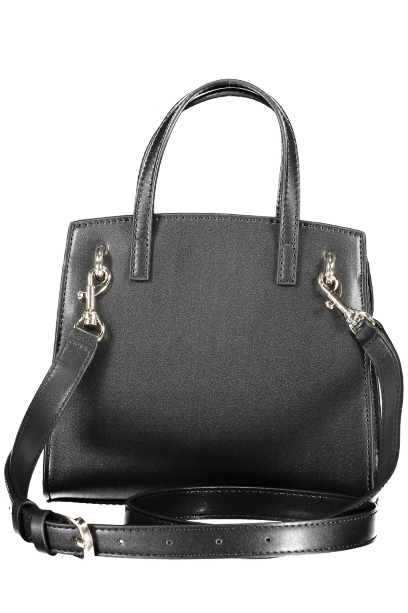 Black Polyurethane Handbag