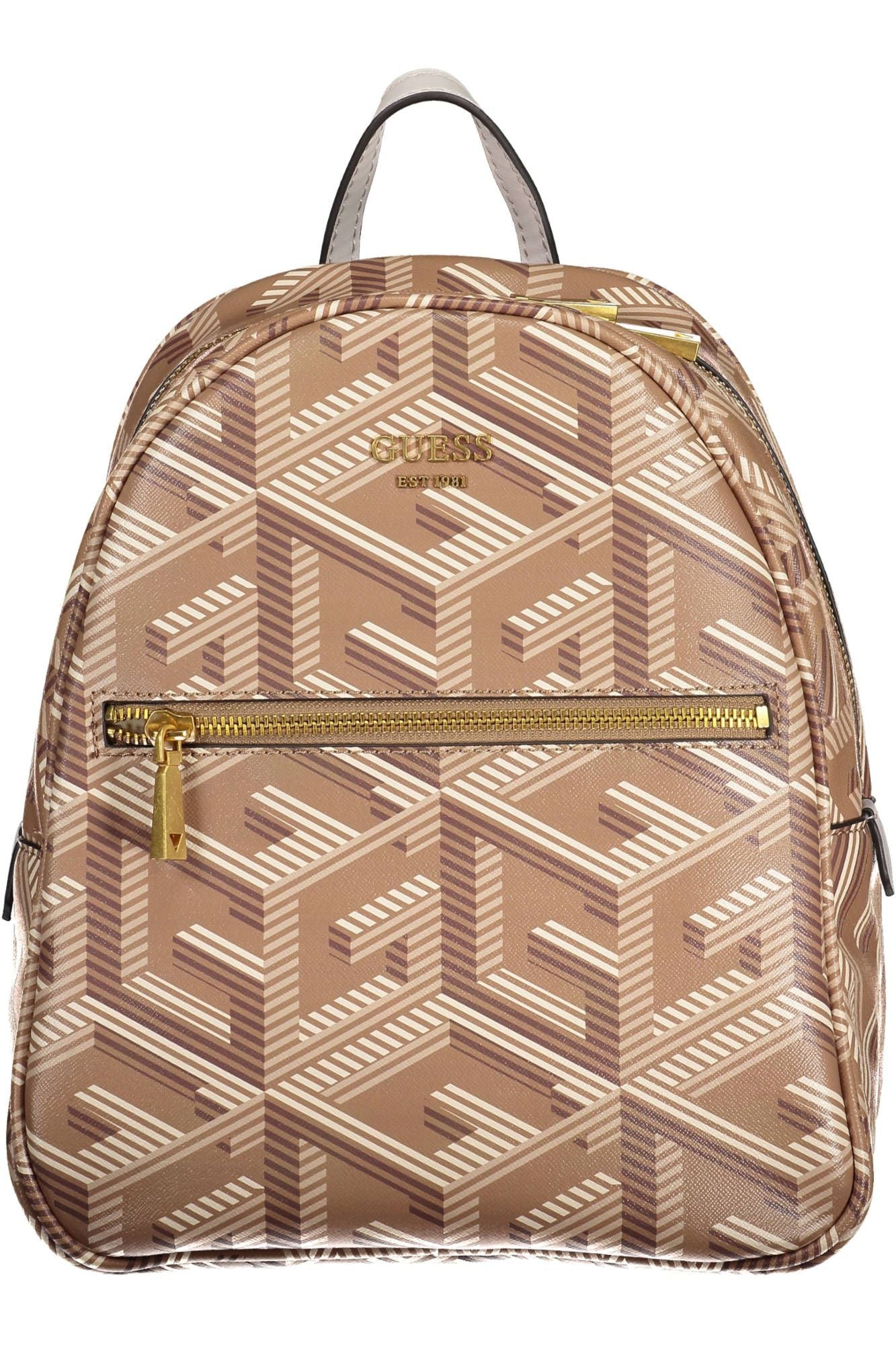 Brown Polyurethane Backpack