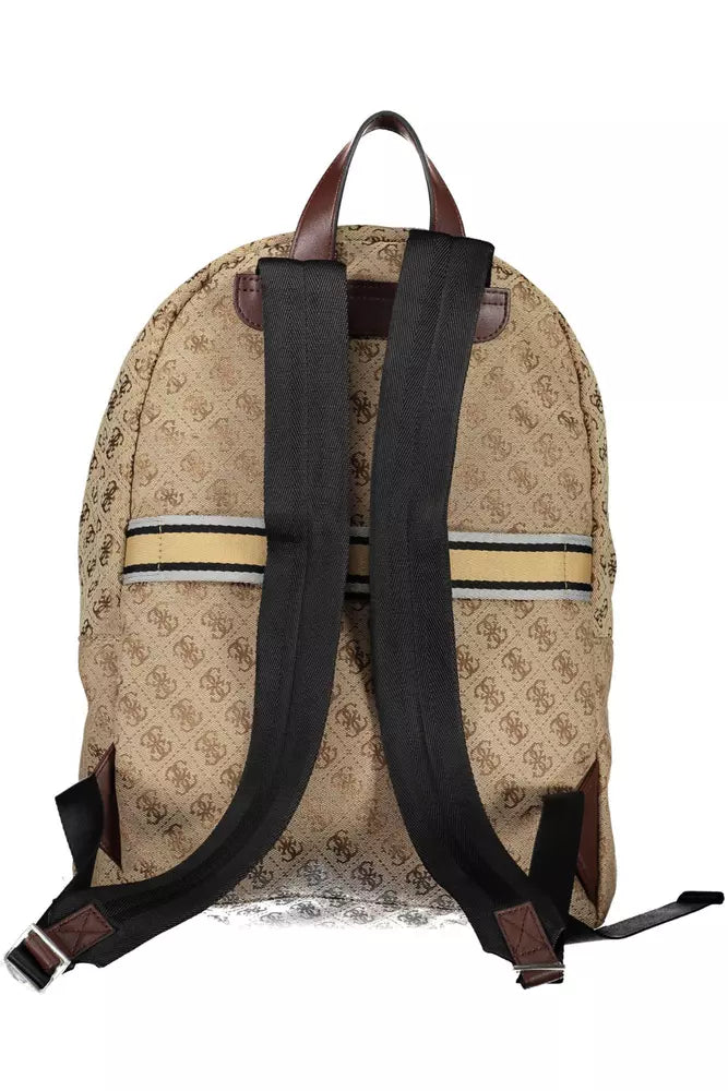 Brown Polyester Backpack