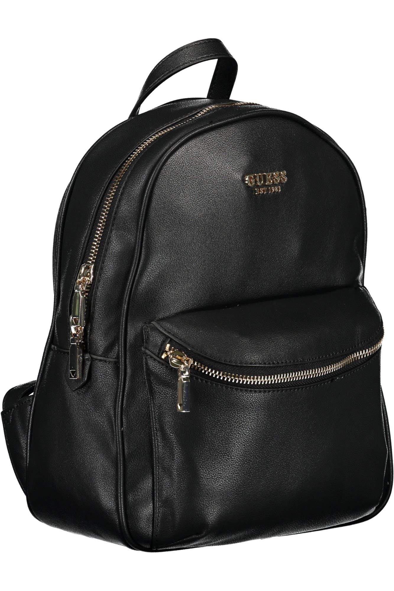 Black Polyurethane Backpack