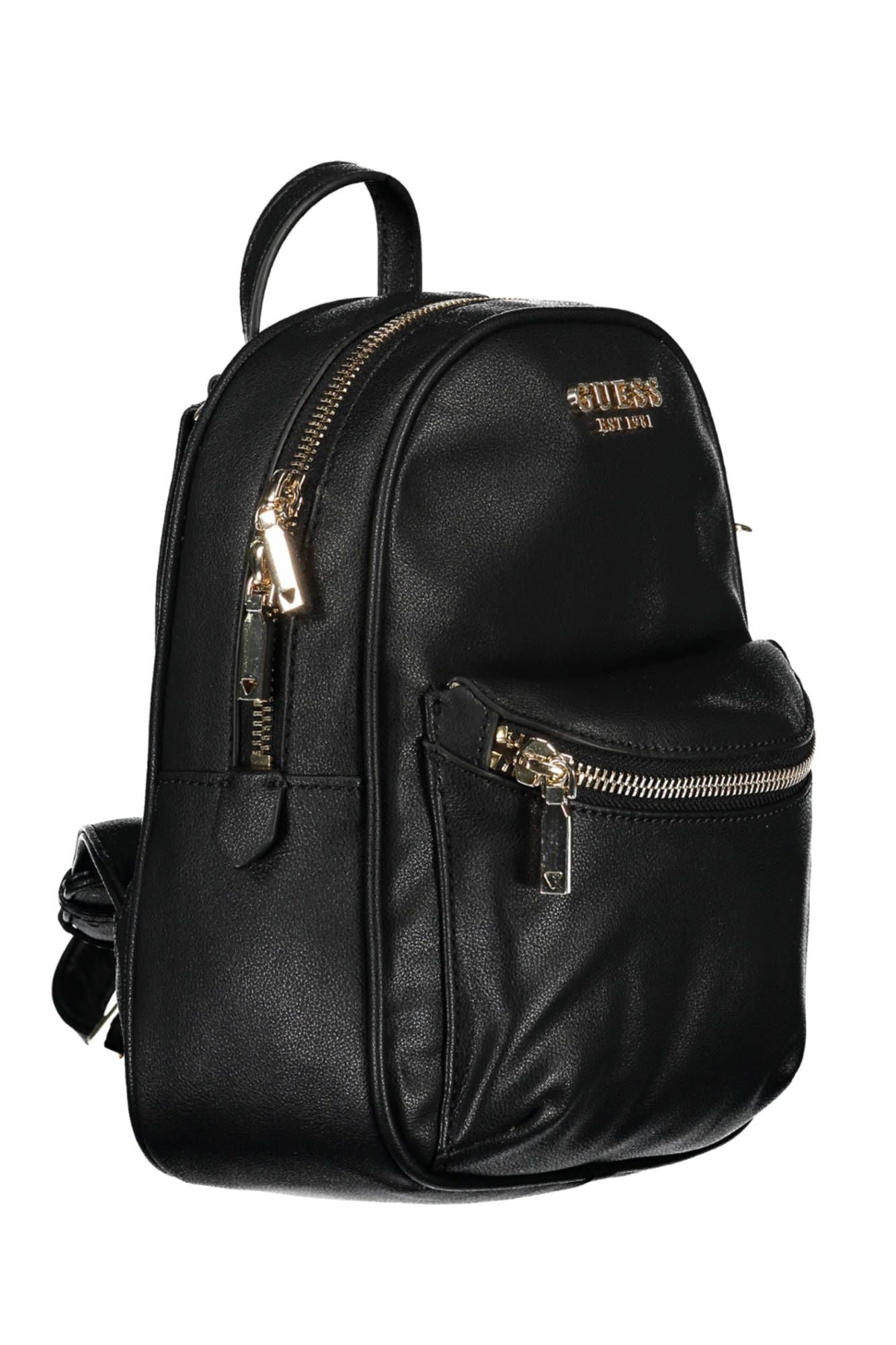 Black Polyurethane Backpack