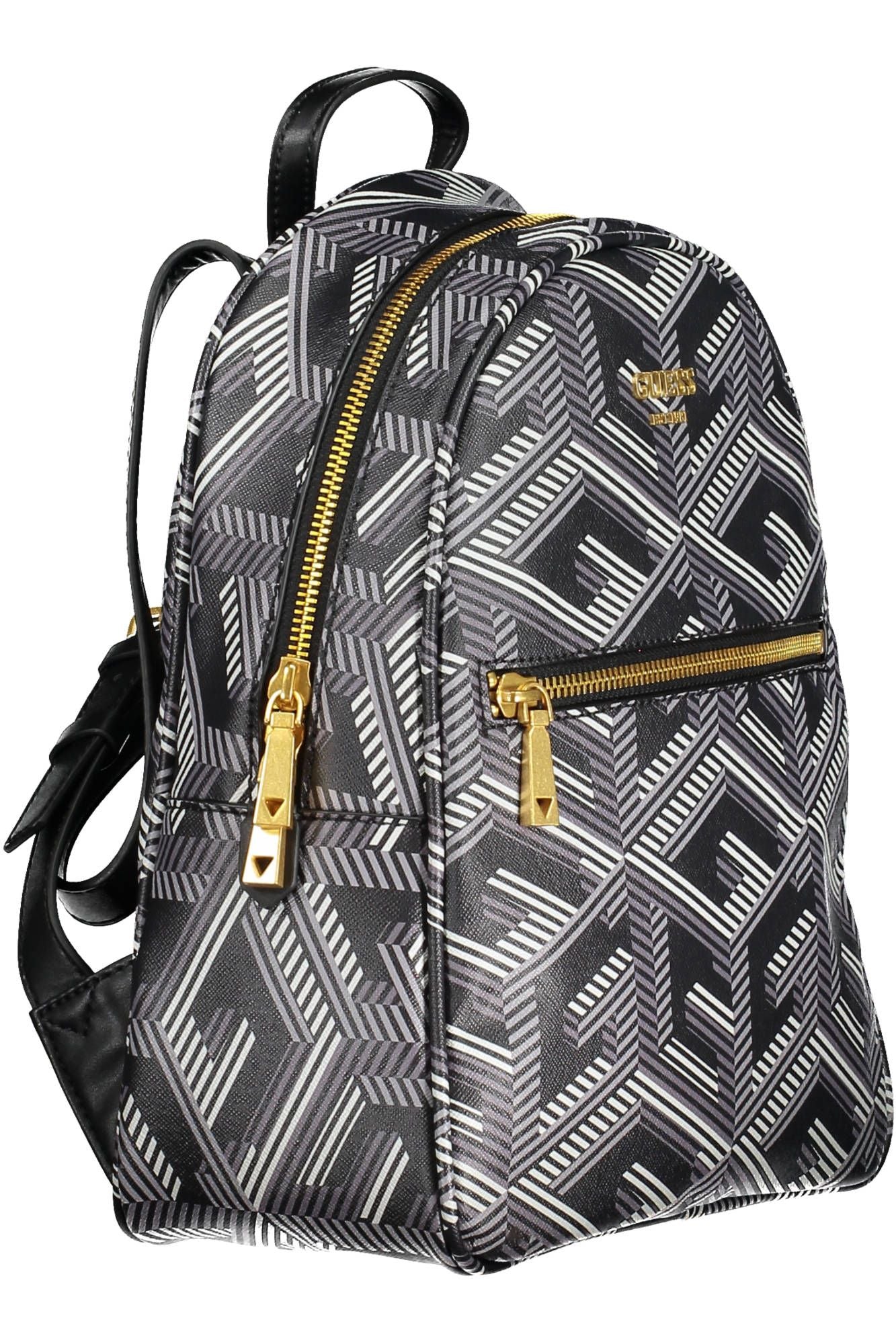 Black Polyurethane Backpack