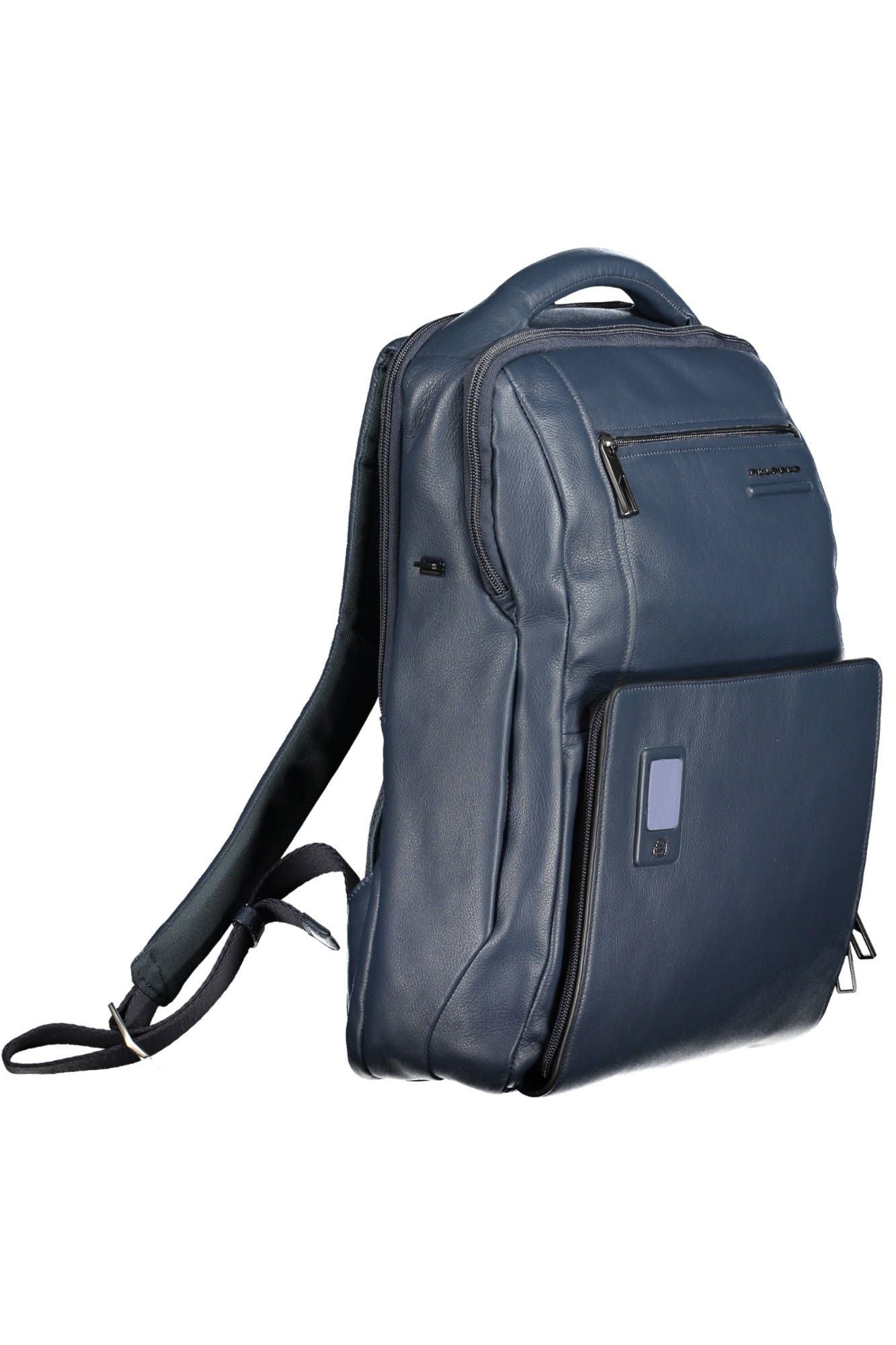 Blue Leather Backpack