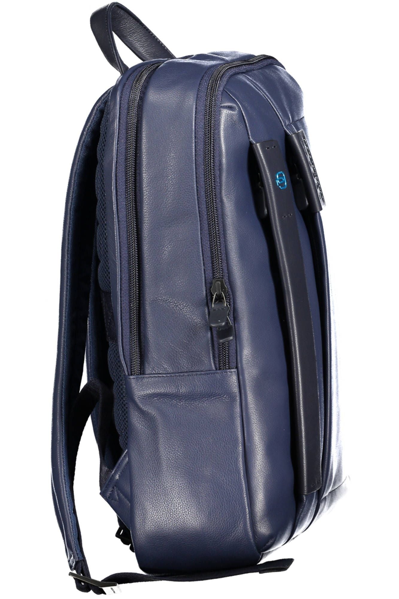 Blue Leather Backpack