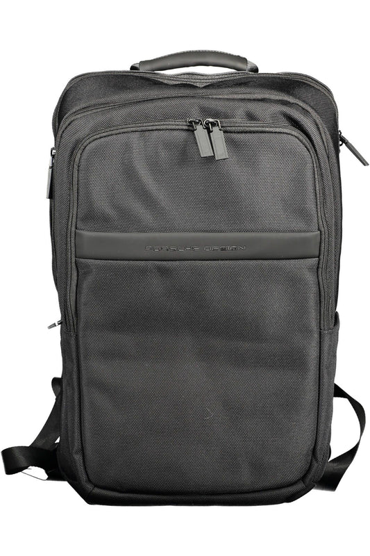 Black Polyester Backpack