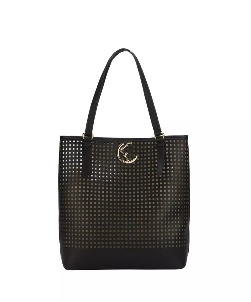 Elegant Weave Faux Leather Handbag with Clutch