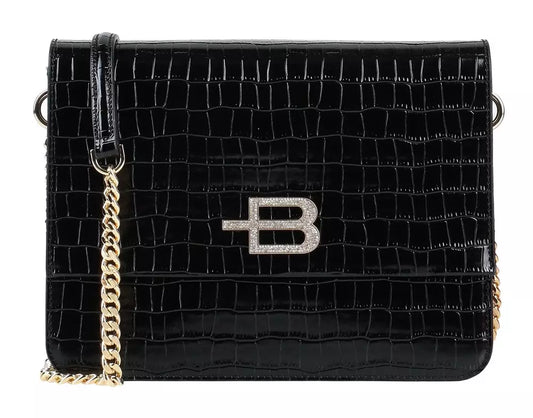 Chic Croco Pattern Calfskin Shoulder Bag