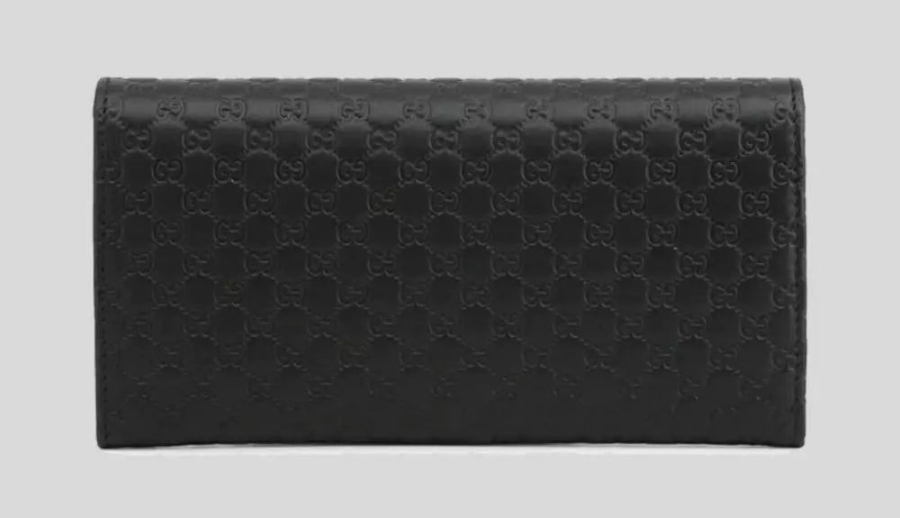 Elegant Microguccissima Leather Wallet in Black