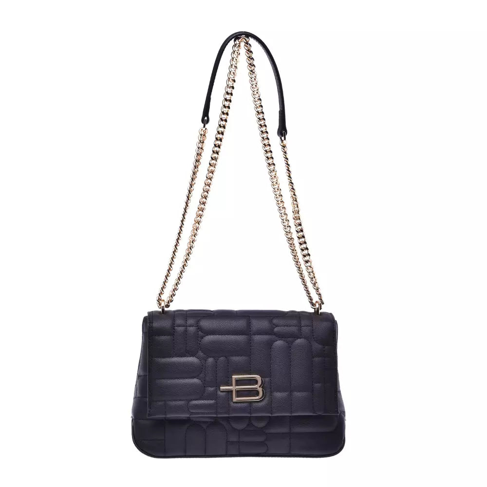 Chic Black Leather Shoulder Bag