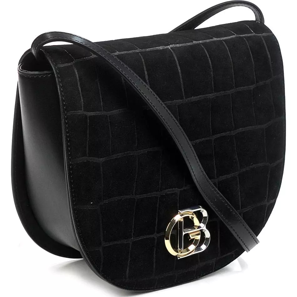 Elegant Leather Crossbody Bag with Flap Closure