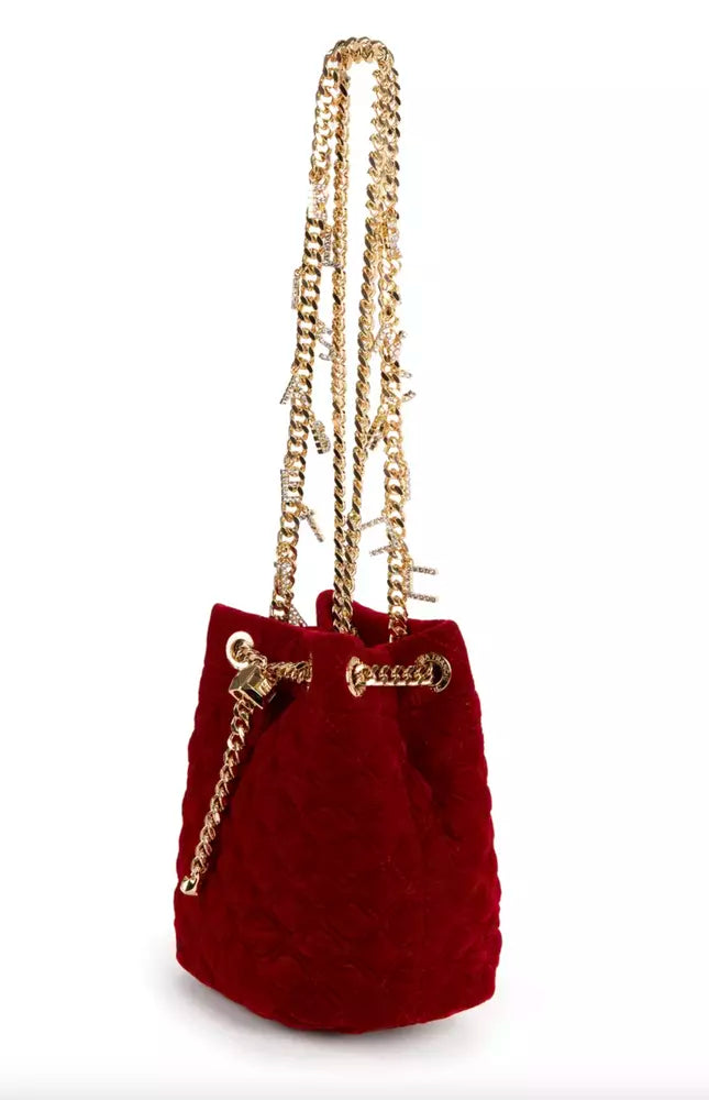 Chic Quilted Velvet Mini Bucket Bag