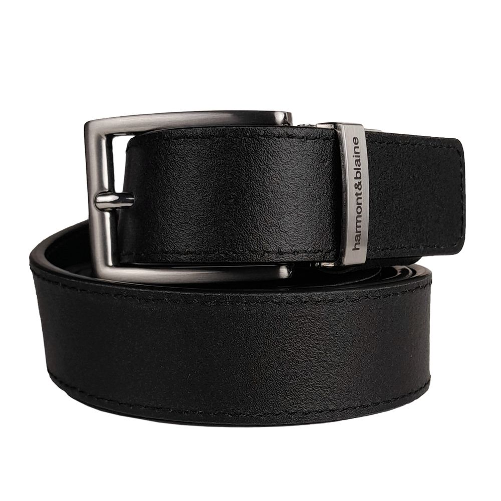 Reversible Black Calfskin Leather Belt