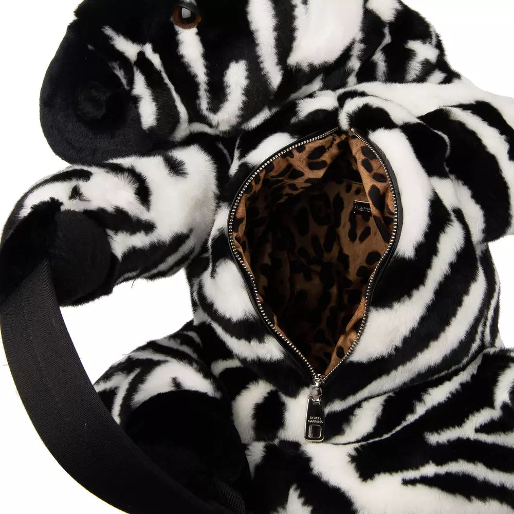 Exotic Zebra Faux Fur Backpack