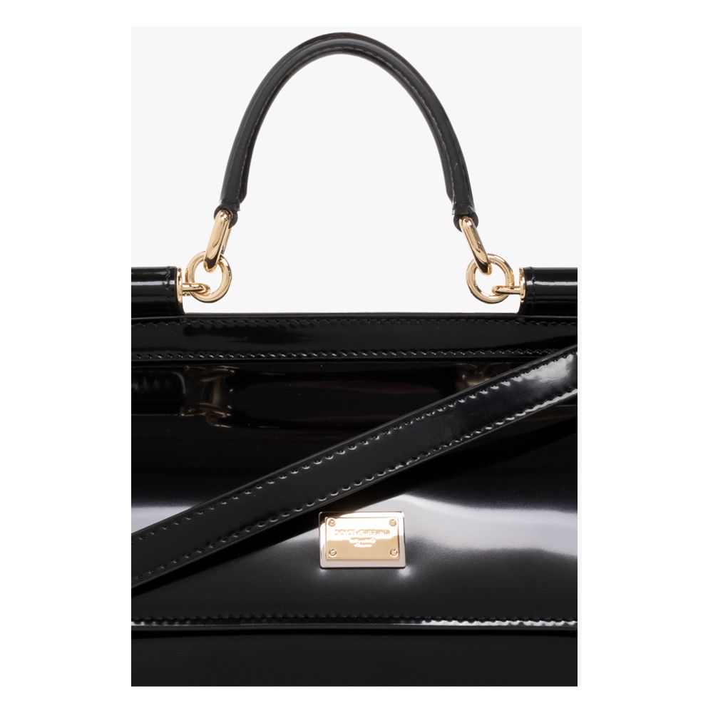 Sleek Medium Sicily Calfskin Handbag with Shoulder Strap