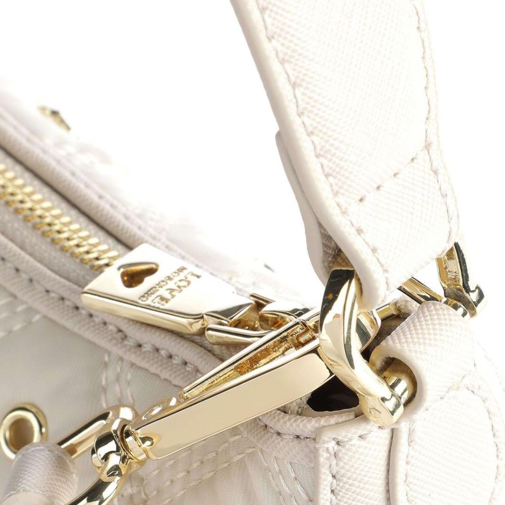 Chic White Nylon Crossbody Beauty