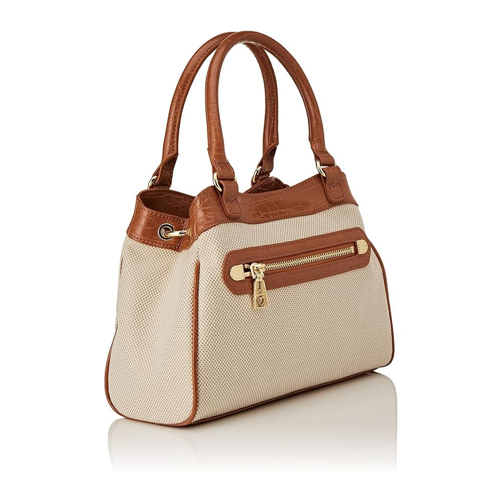 Elegant Brown Shoulder Bag with Gold Hardware