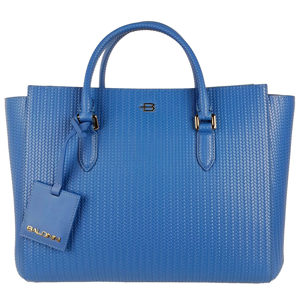 Elegant Calfskin Woven Handbag