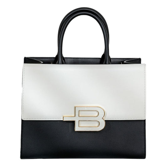 Chic Monochrome Calfskin Handbag