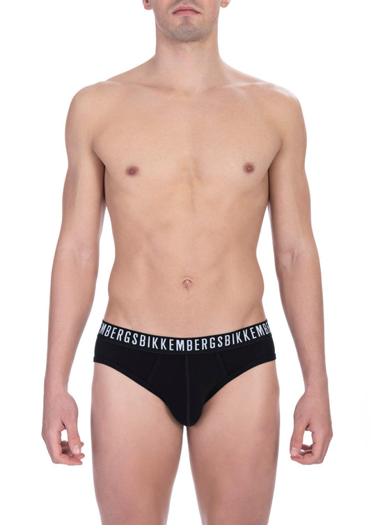 Sleek Black Bi-Pack Briefs for Men