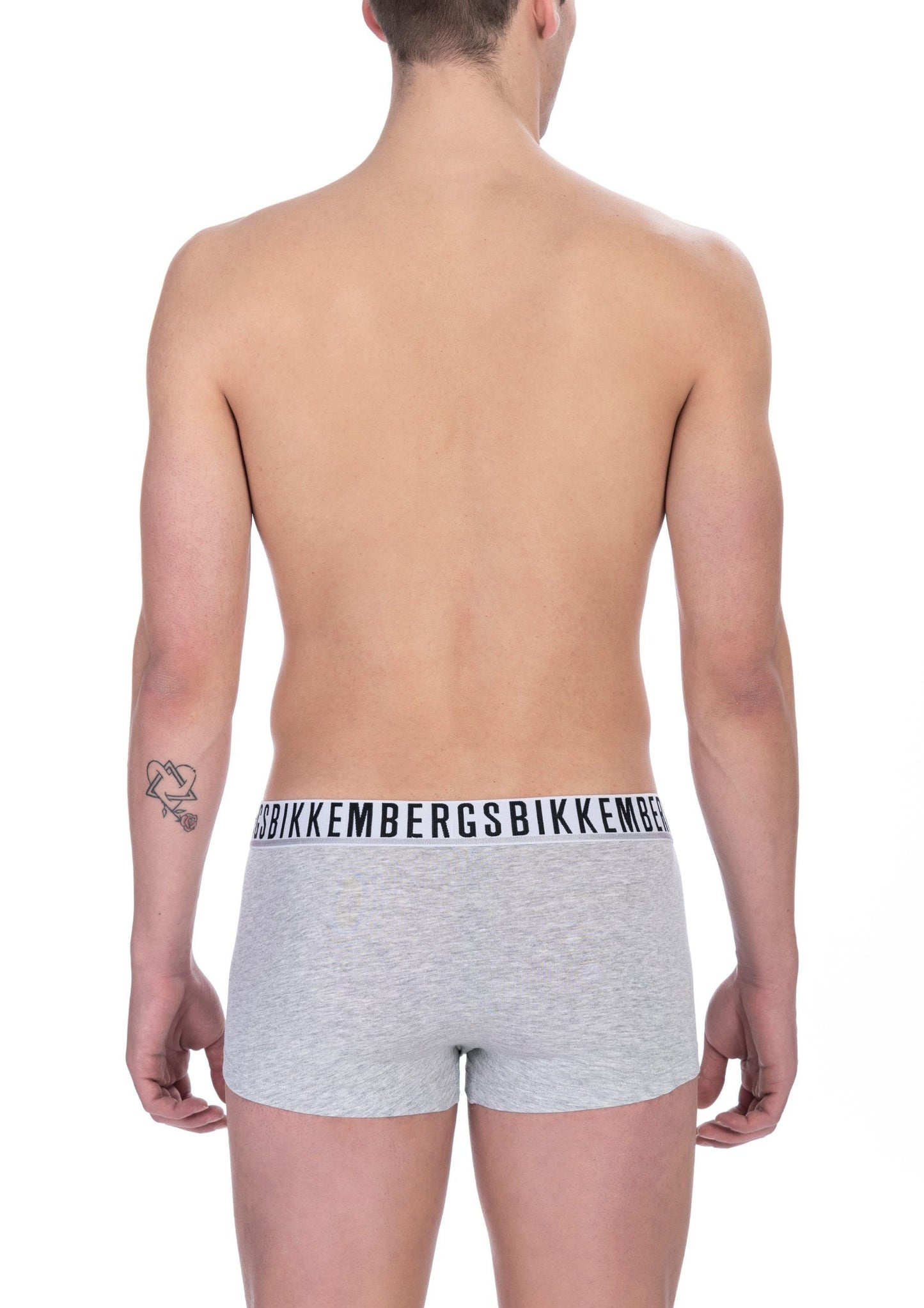 Sleek Gray Bikkembergs Trunk Twin-Pack