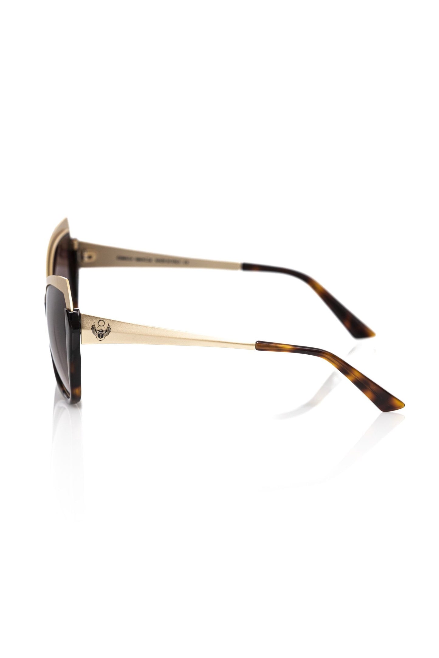 Chic Cat Eye Sunglasses with Gold Accents