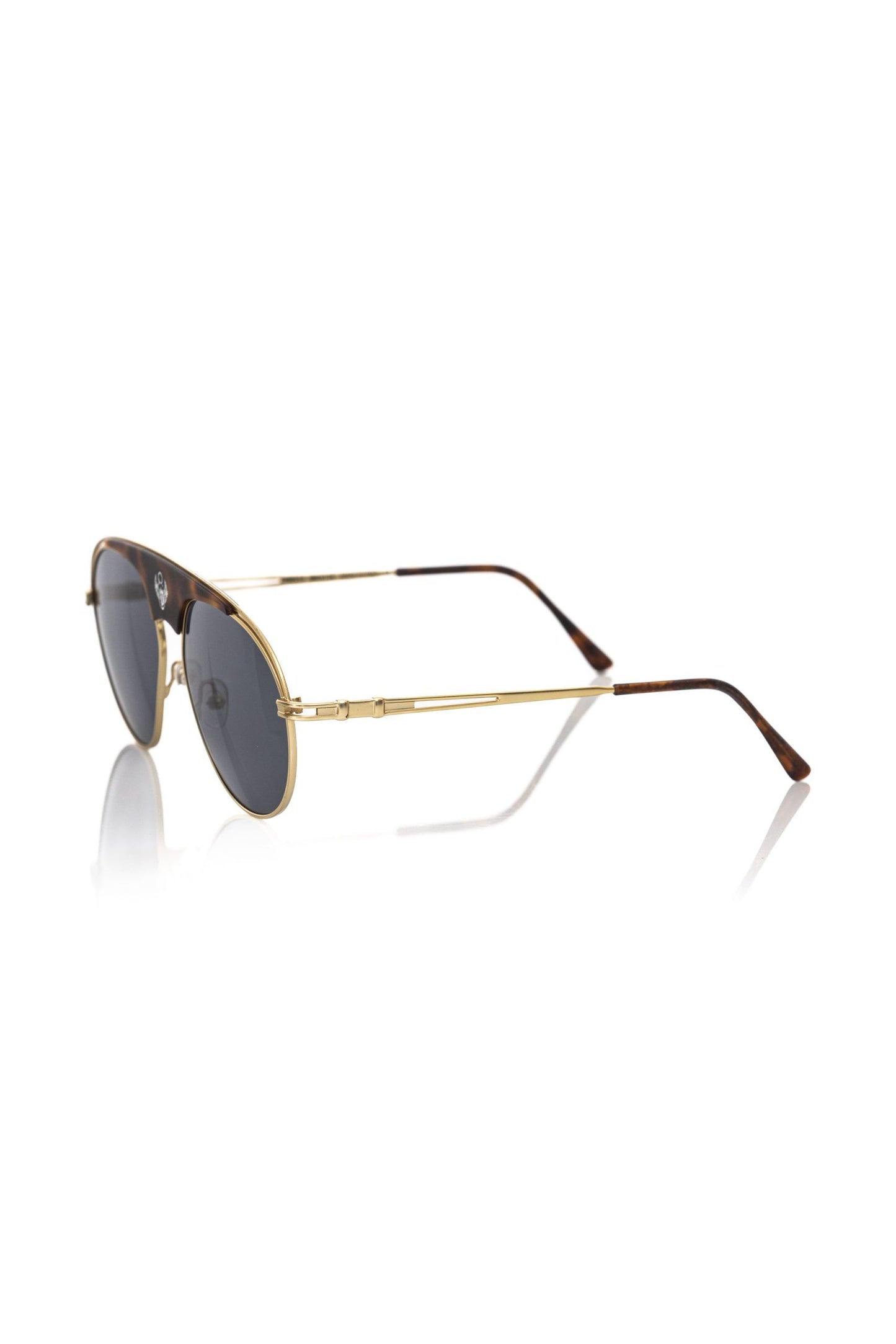 Elegant Shield Sunglasses with Havana Accent