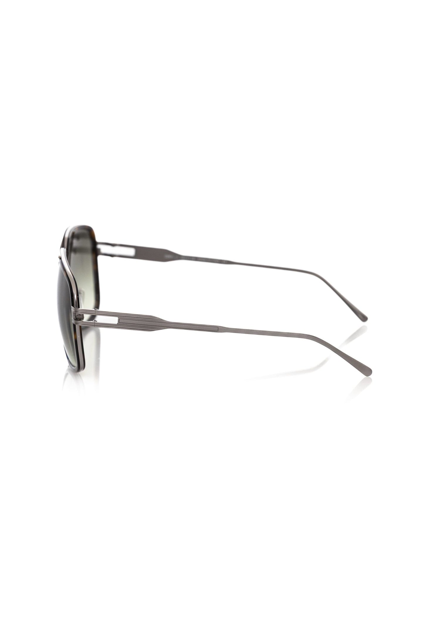 Elegant Shield Sunglasses with Havana Profile