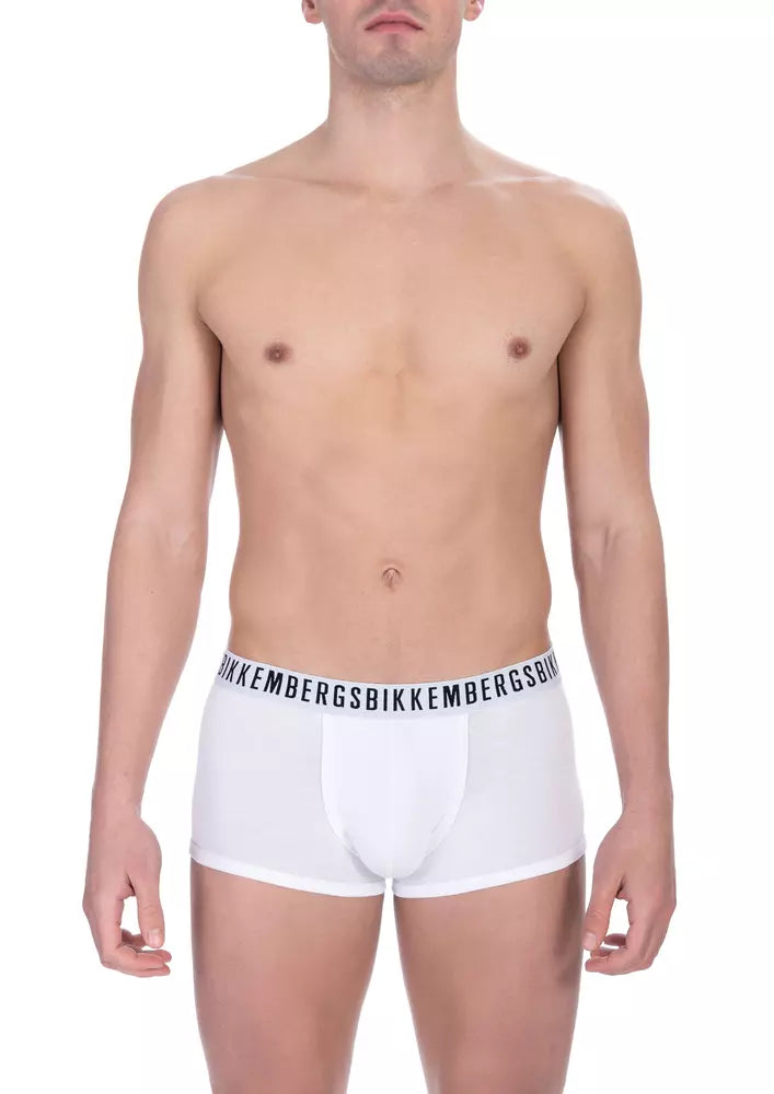 Sleek White Trunk Bi-pack for Men