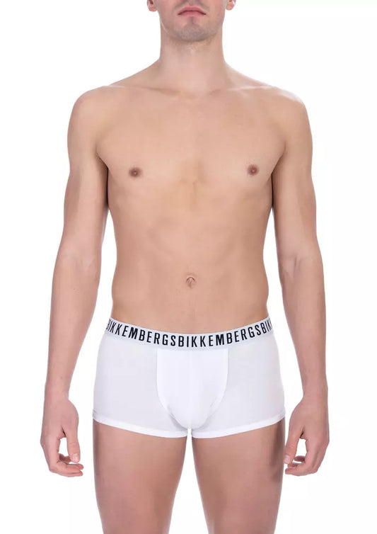 Sleek White Trunk Bi-pack for Men