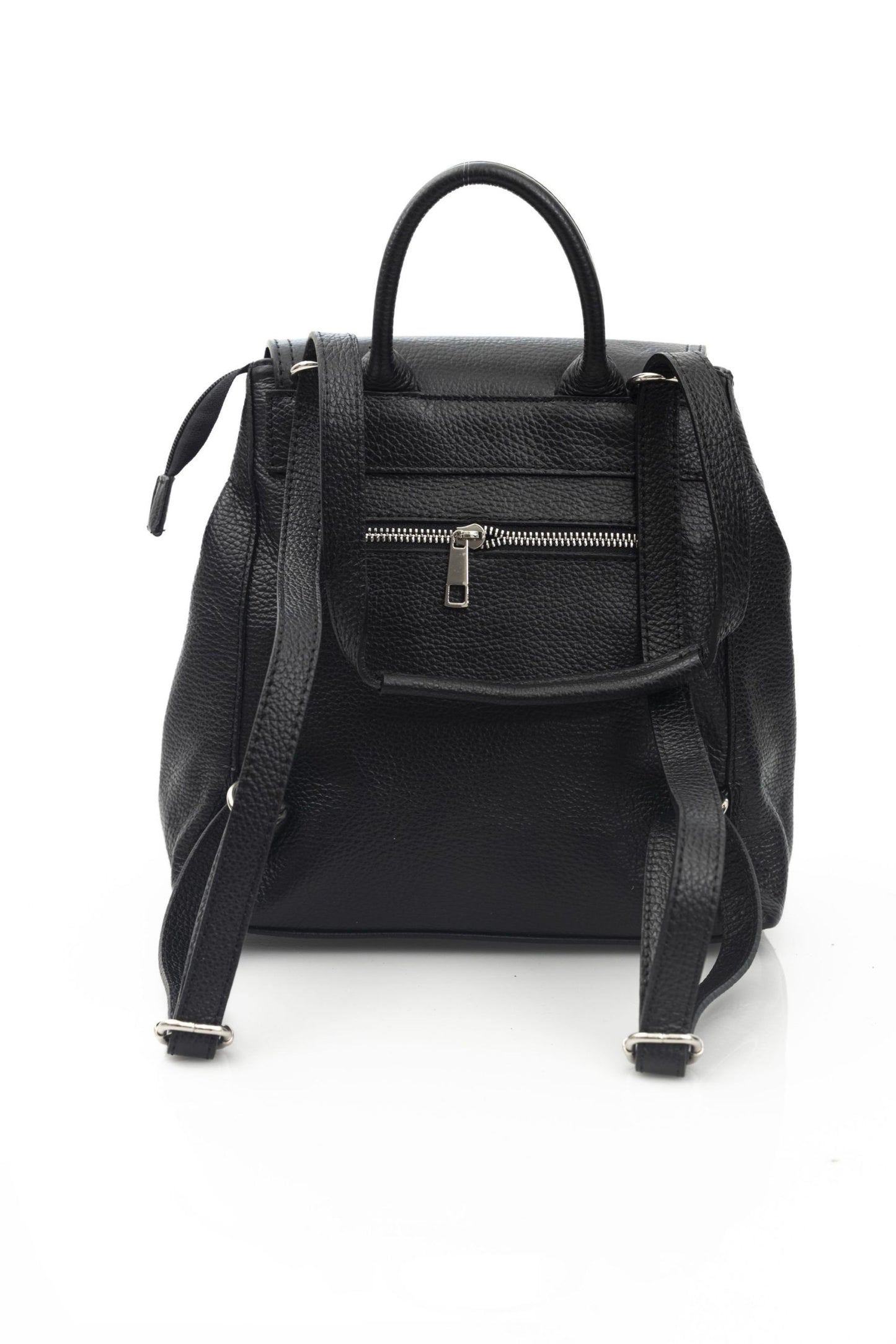 Elegant Leather Backpack with Logo Detail