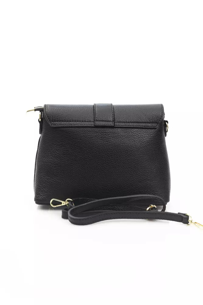 Elegant Black Leather Shoulder Bag