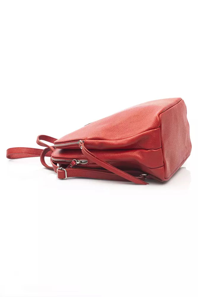 Chic Red Leather Backpack for Stylish Carrying