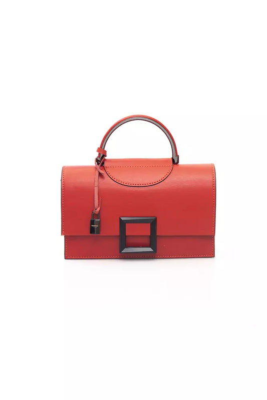 Radiant Red Leather Shoulder Bag