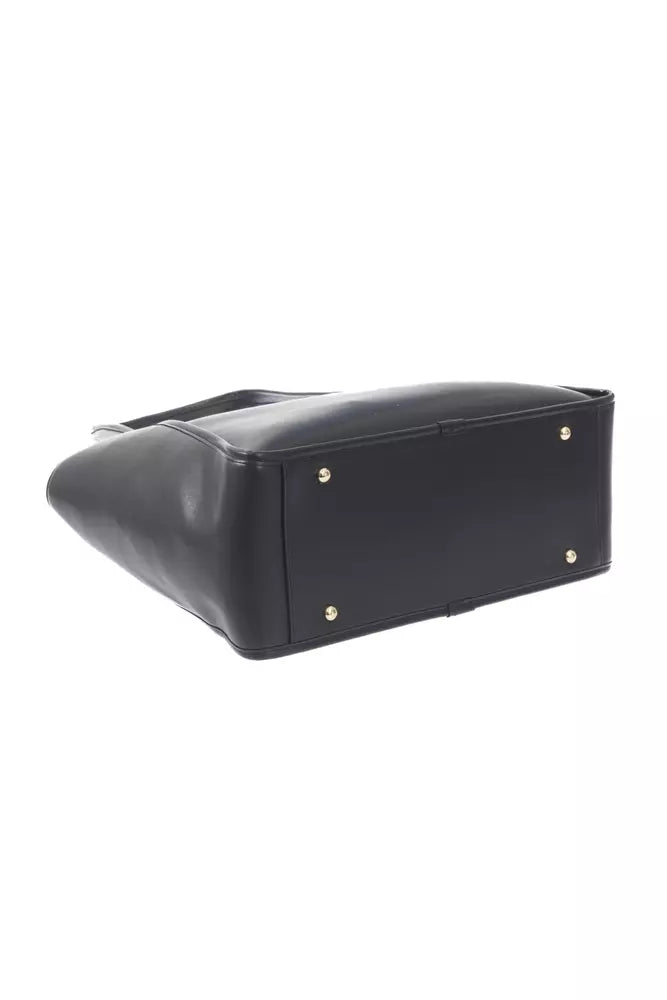 Elegant Black Magnetic Closure Handbag