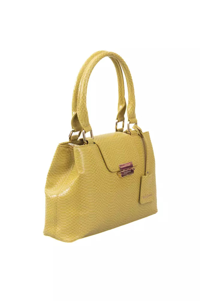 Elegant Yellow Double-Compartment Shoulder Bag