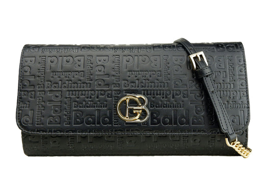 Elegant Monogram Black Crossbody Bag