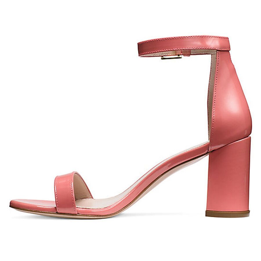 Elegant Pink Patent Leather Sandals