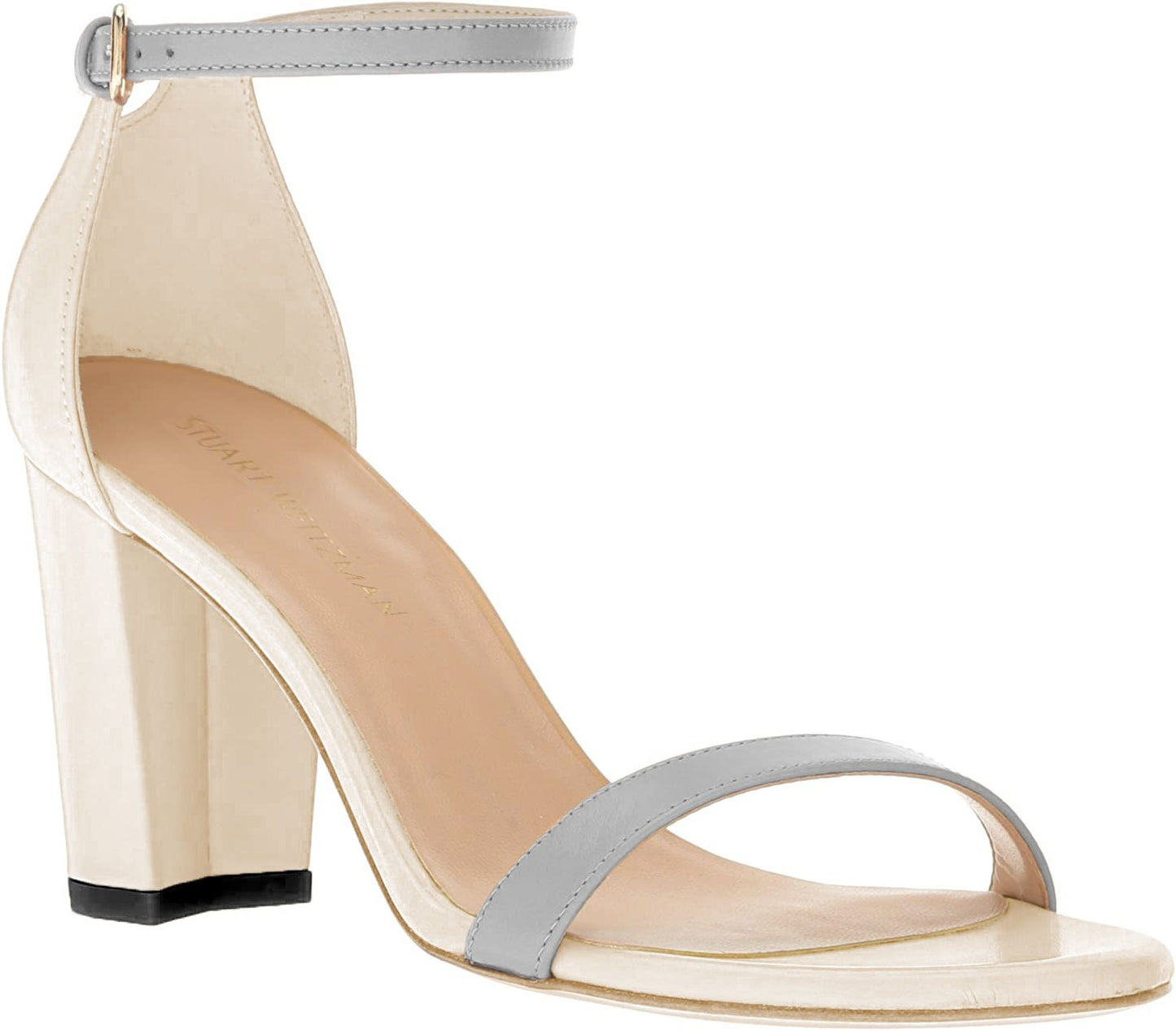 Nearly Nude Nappa Calfskin Sandals - Heeled Elegance