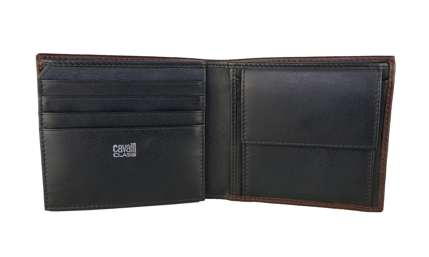 Elegant Brown Leather Wallet with Coin Holder