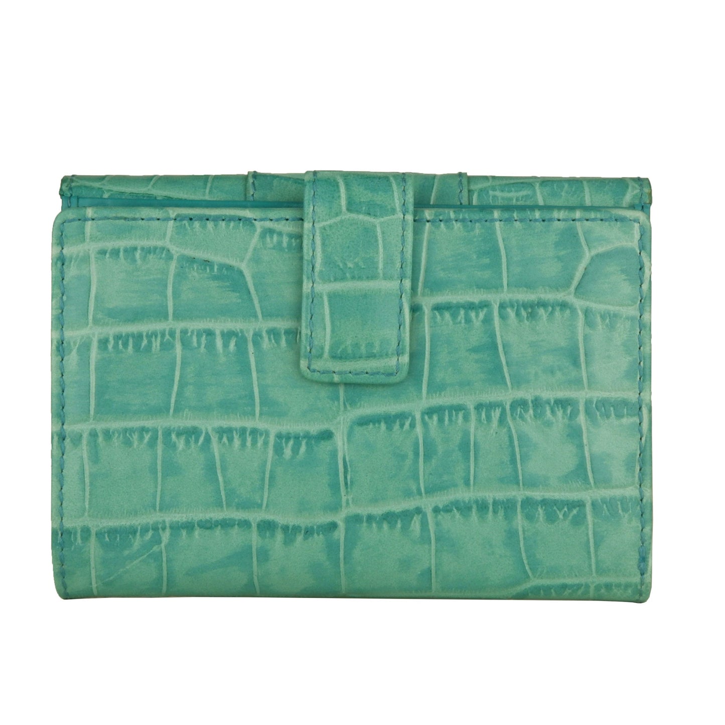 Turquoise Elegance Leather Wallet